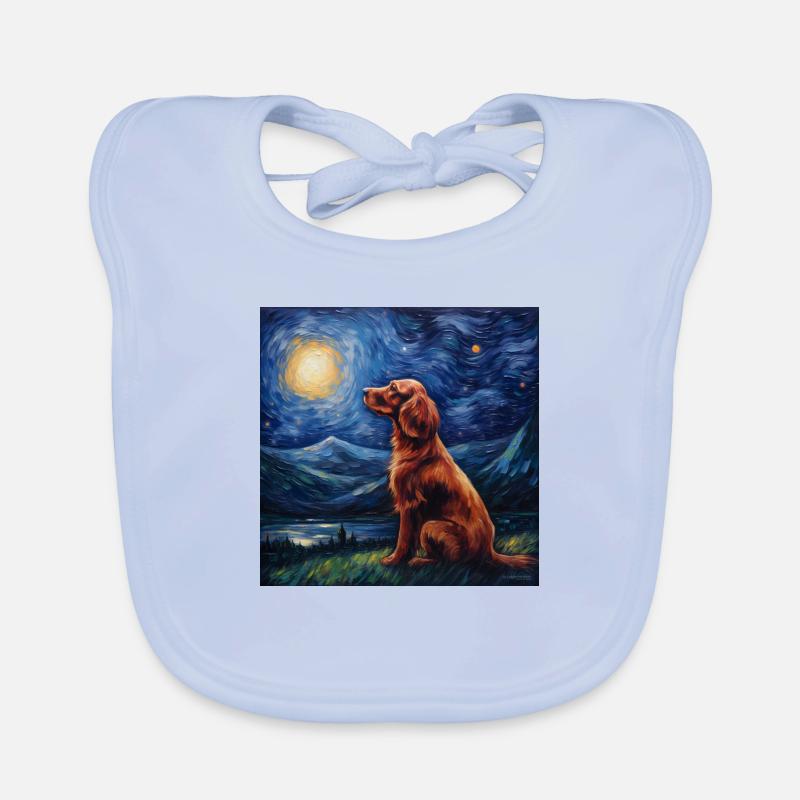 Irish Red Setter Starry Night Organic Baby Bibs