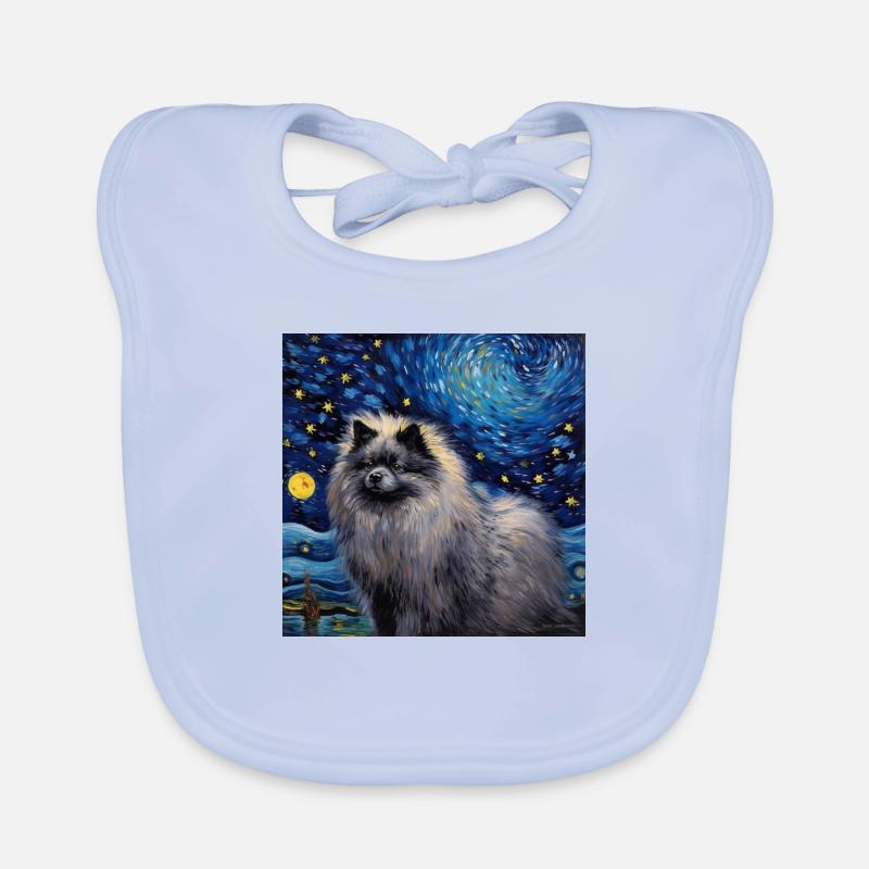 Wolfsspitz Nuit étoilée Bavoir bio Bébé