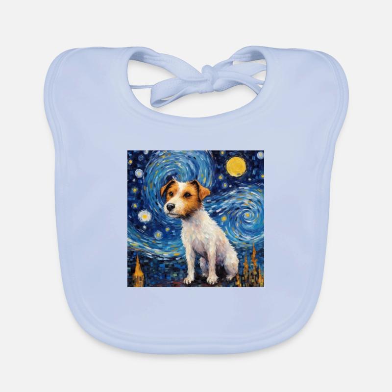 Jack Russell Terrier Nuit étoilée Bavoir bio Bébé