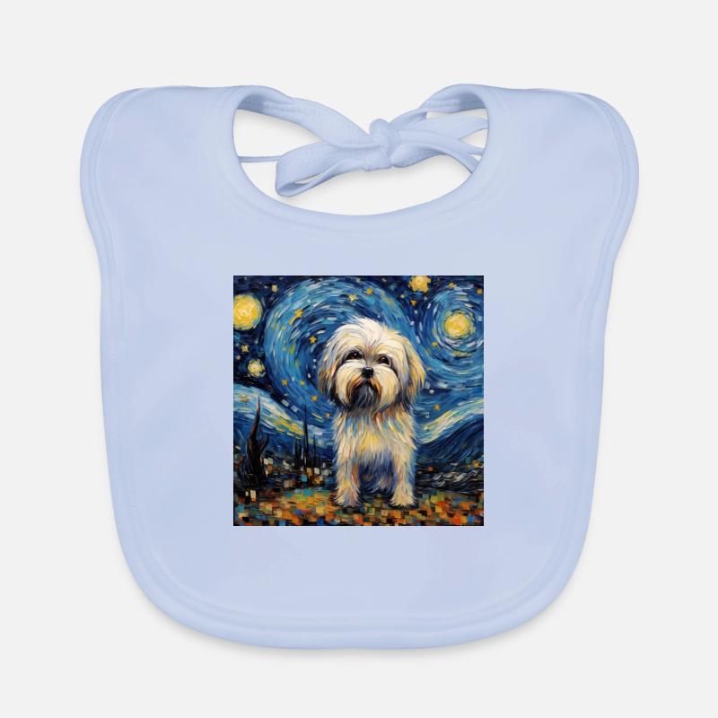 Lhasa Apso Sternennacht Baby Bio-Lätzchen