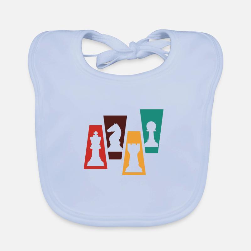 Vintage Retro Chess Sets- Gift Idea Games Organic Baby Bibs