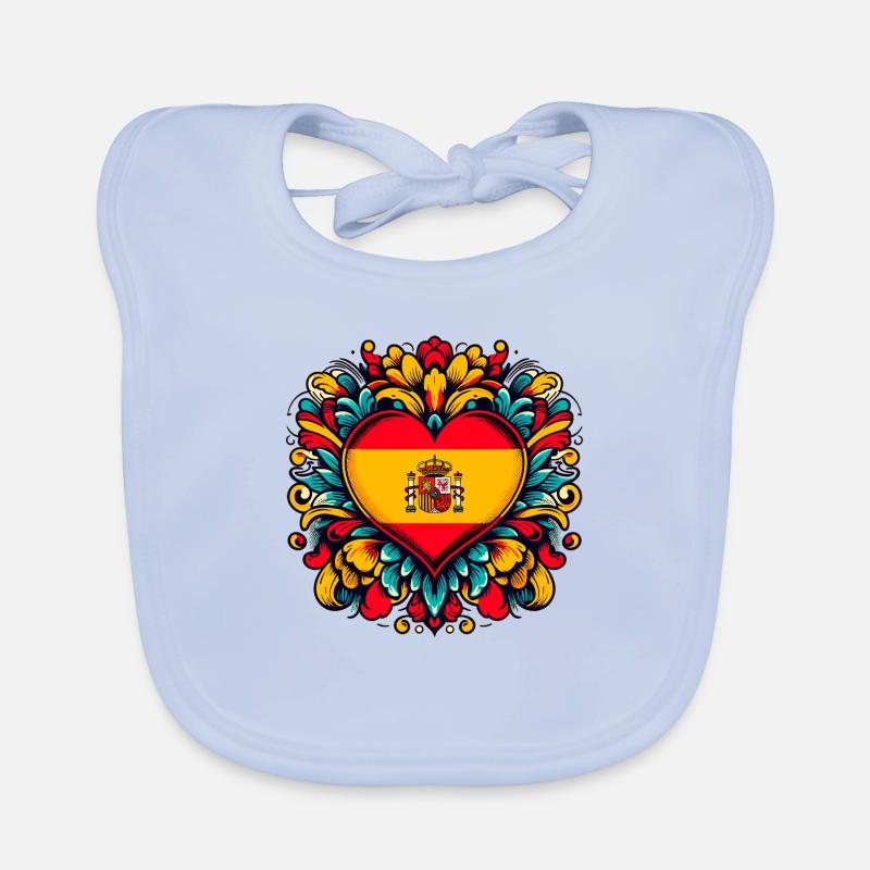Spanisches Herz Baby Bio-Lätzchen
