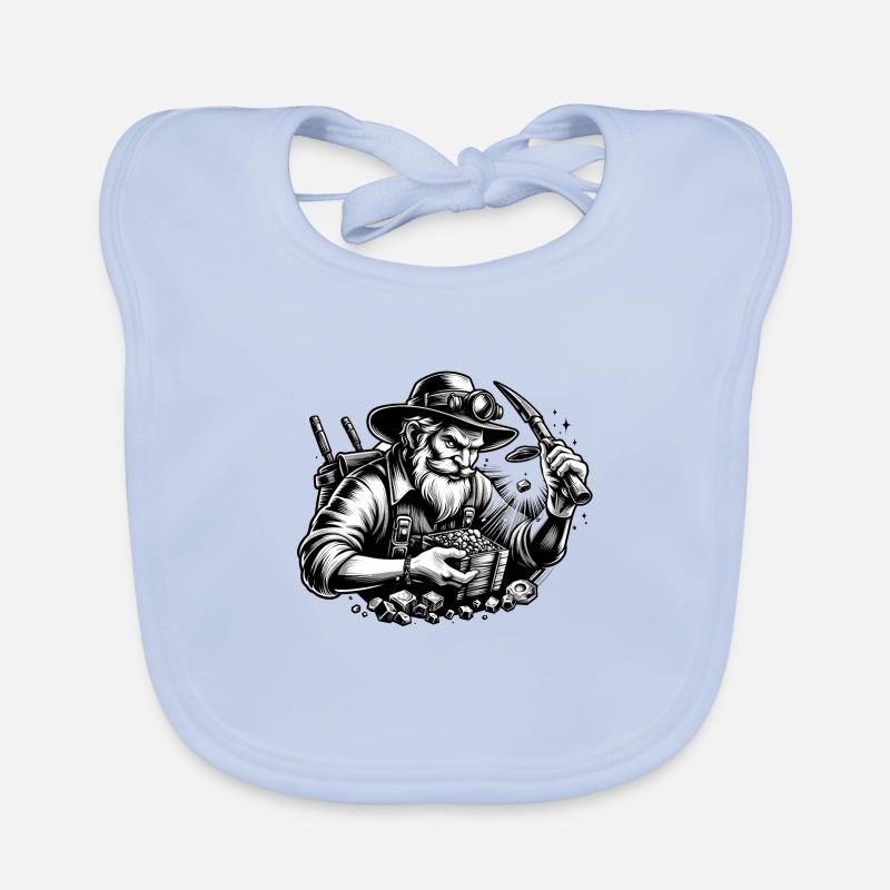 Cooler bärtiger Mann Baby Bio-Lätzchen