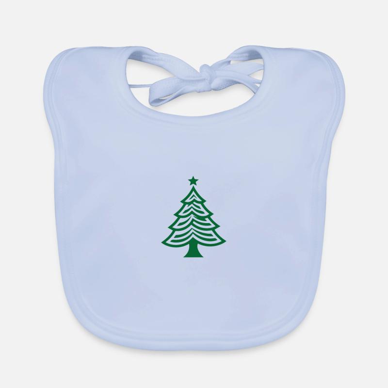 Grüner Weihnachtsbaum Christbaum oder Tannenbaum Baby Bio-Lätzchen