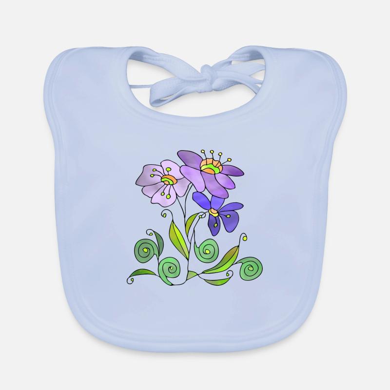 Blumen Baby Bio-Lätzchen