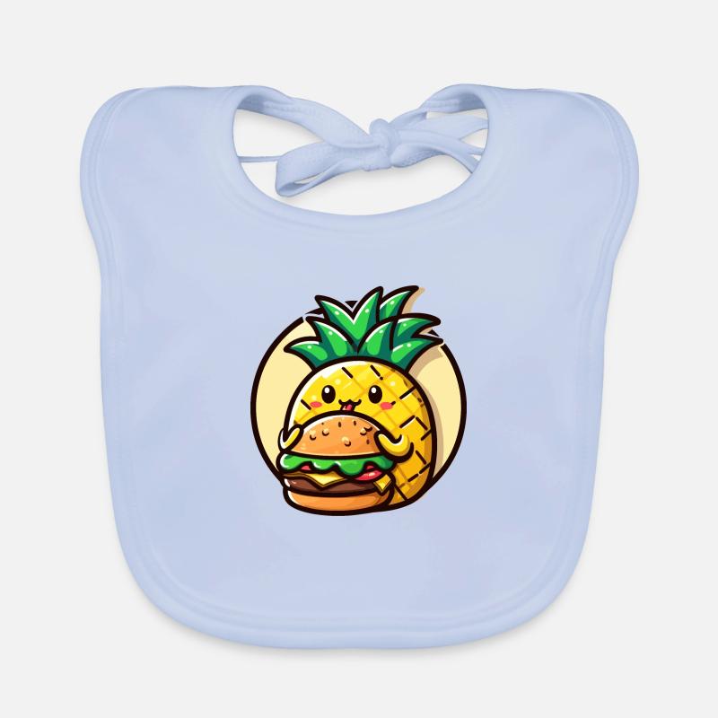 Ananas frisst einen Burger Baby Bio-Lätzchen