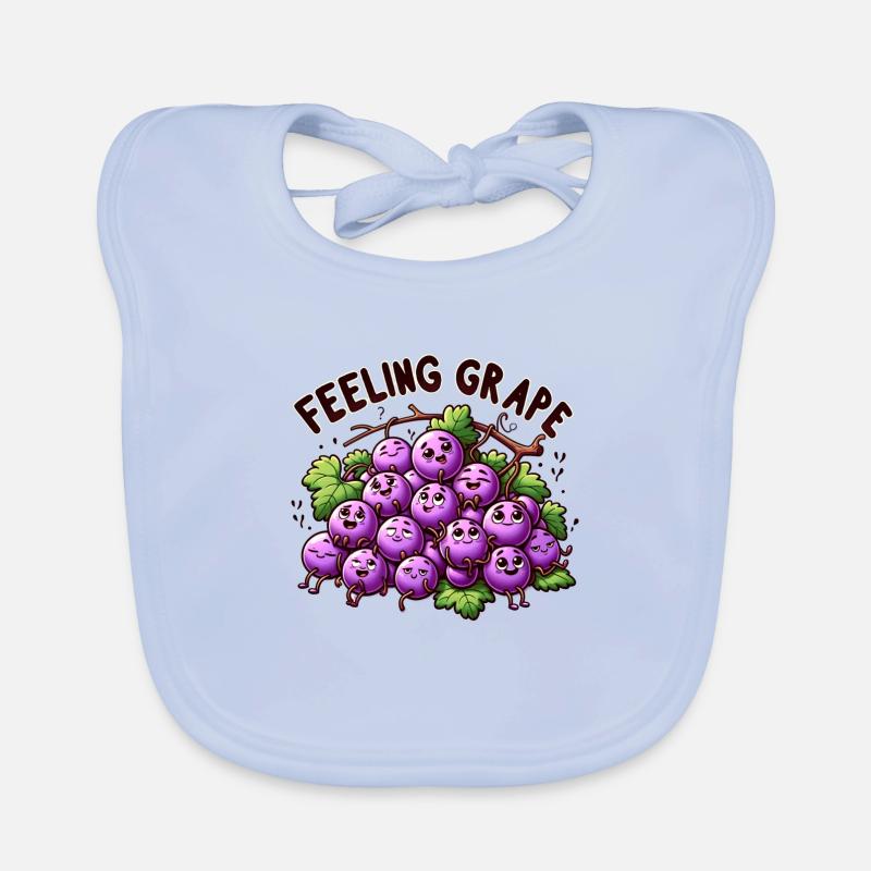 Feeling Grape - Baby Bio-Lätzchen - sky Blue