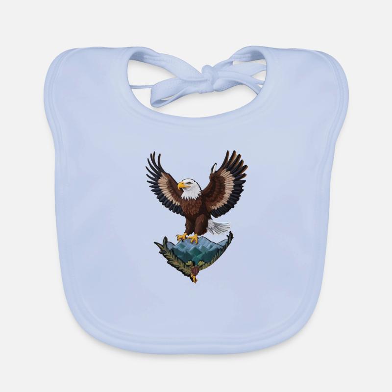 Beautiful bald eagle Organic Baby Bibs