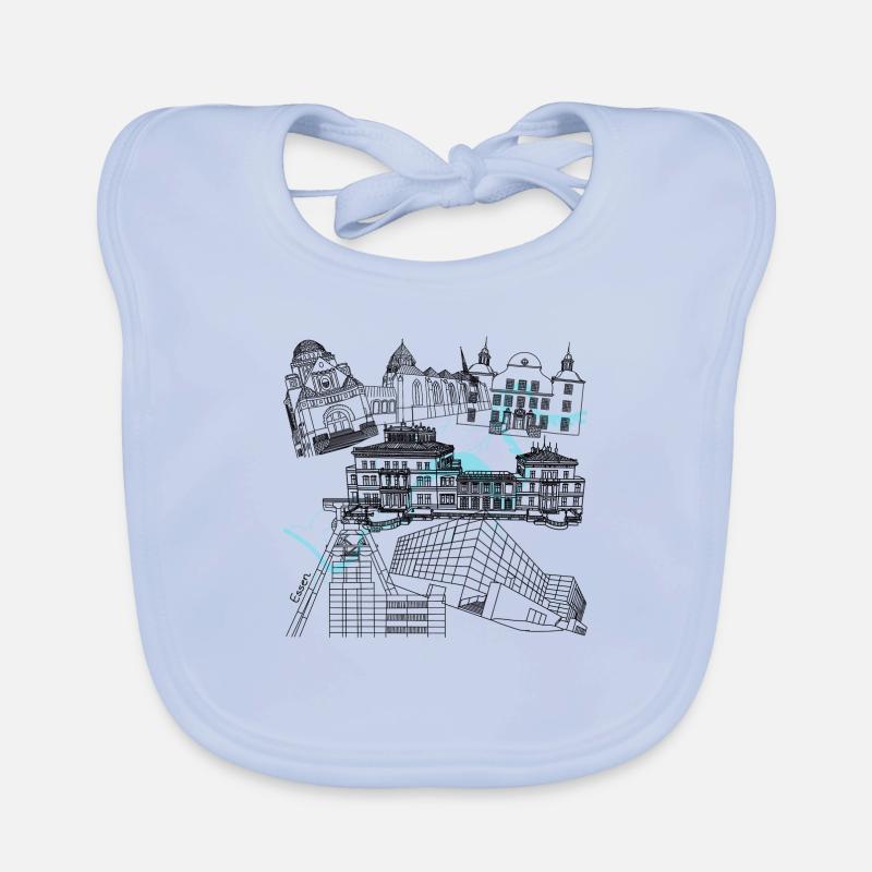 Les monuments d’Essen Bavoir bio Bébé