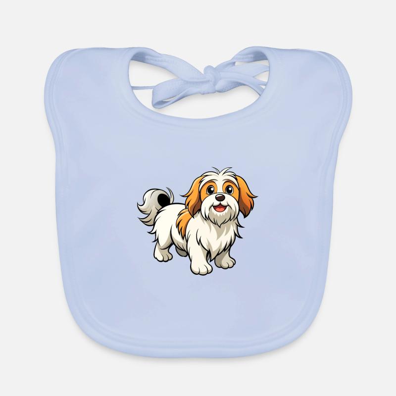 Zuversichtliche Lhasa Apso Parade Baby Bio-Lätzchen
