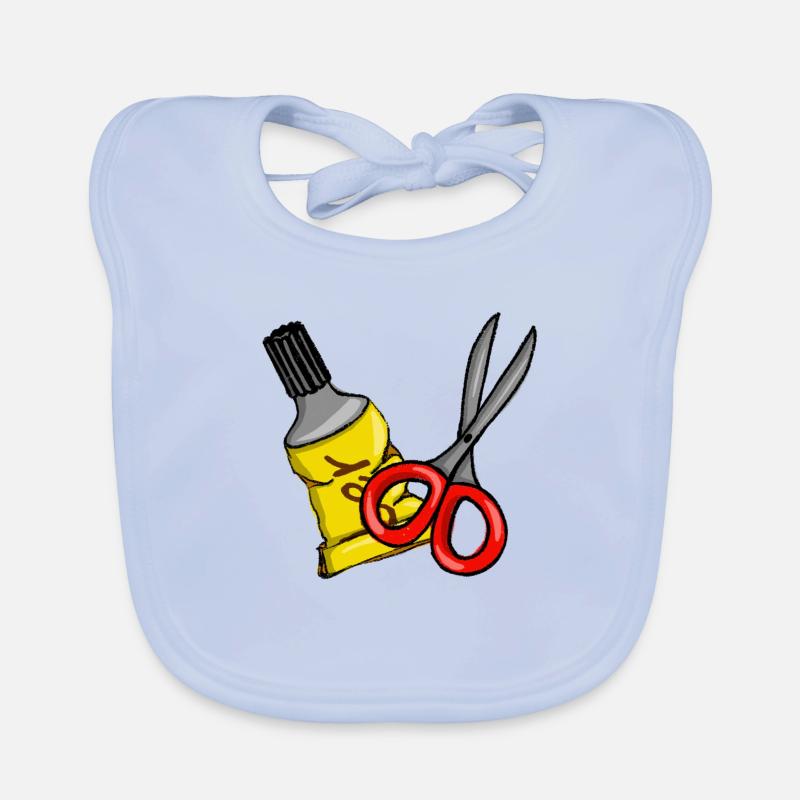 Scissors and glue Organic Baby Bibs