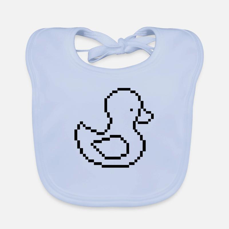 Canard Pixel Bavoir bio Bébé