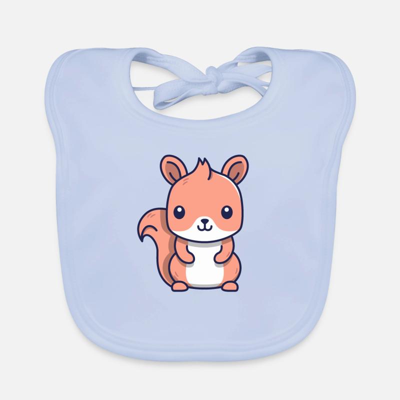 Squirrel Organic Baby Bibs