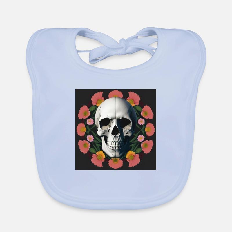 Flower-Skull Baby Bio-Lätzchen