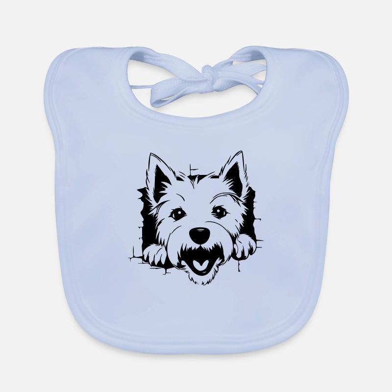 Terrier - Baby Bio-Lätzchen - sky Blue