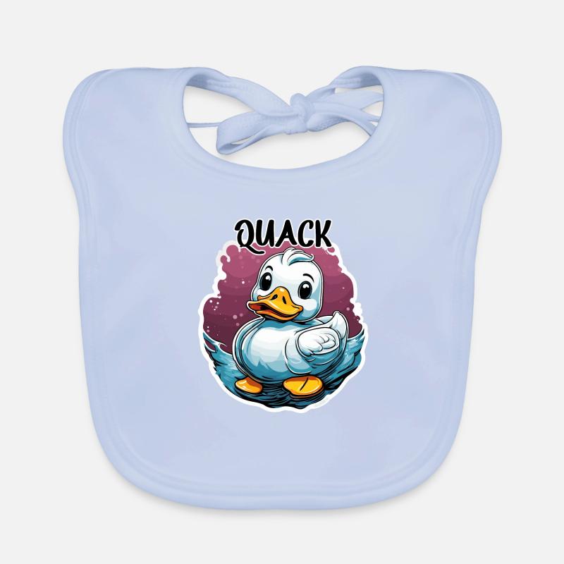 Canard en caoutchouc / Canard en caoutchouc / Eau / Baignoire Bavoir bio Bébé