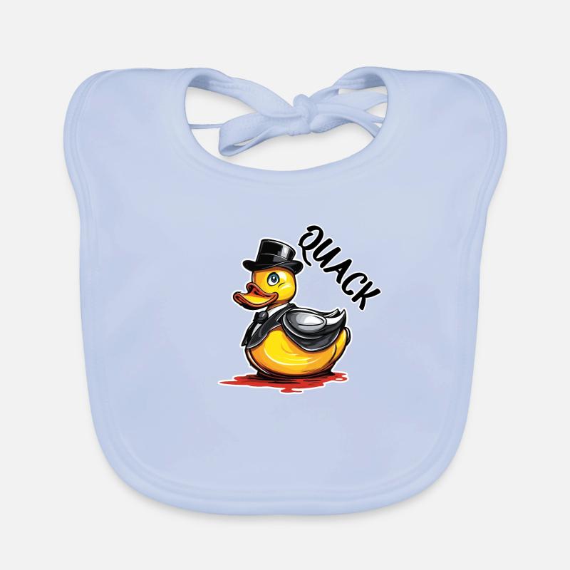 Canard en caoutchouc / Canard en caoutchouc / Eau / Baignoire Bavoir bio Bébé