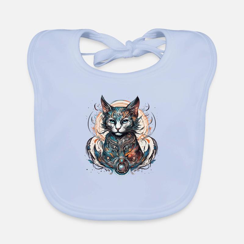Tattoo / Tier / Kunst / cool / Comic / Katze Baby Bio-Lätzchen