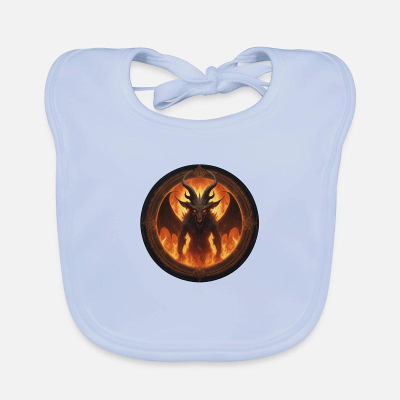 Dämon - Baby Bio-Lätzchen - sky Blue