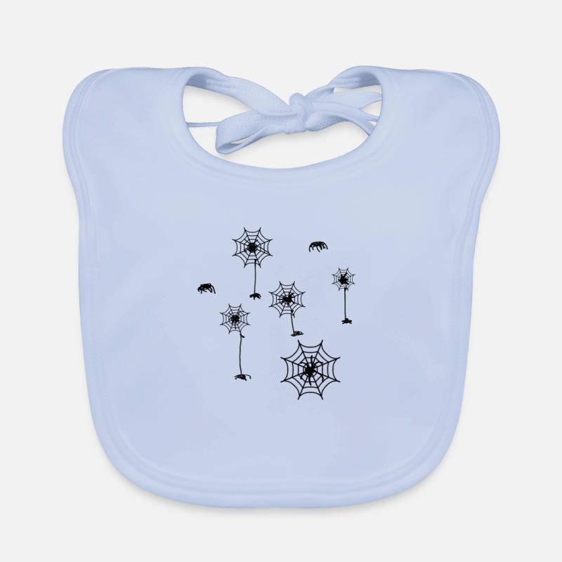 Spider web, spider, webs, illustration Organic Baby Bibs