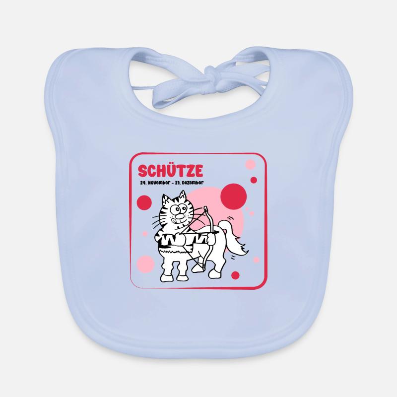 Sternzeichen Schütze - Baby Bio-Lätzchen - sky Blue