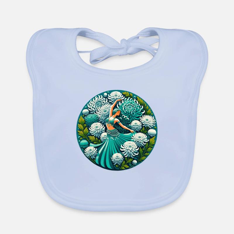 Danseuse orientale turquoise Bavoir bio Bébé