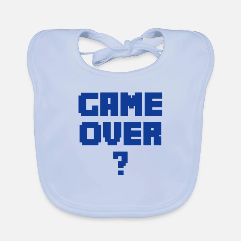 GAME OVER blau Baby Bio-Lätzchen
