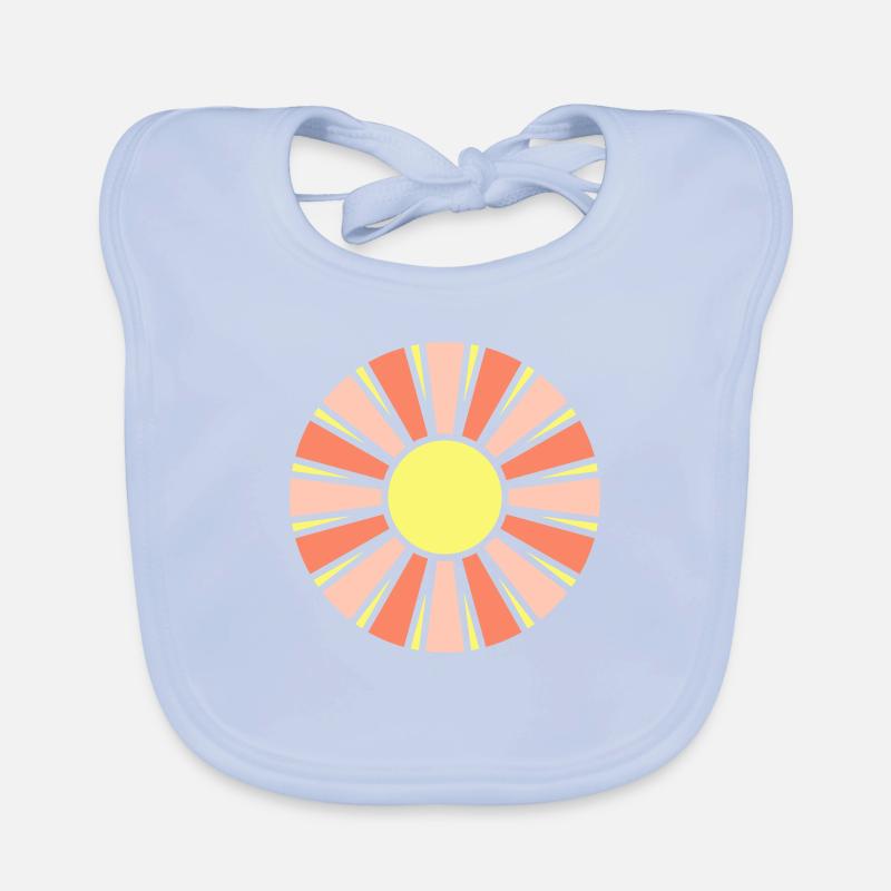 Bright Sun Rays Summer Glow Light Warmth Organic Baby Bibs