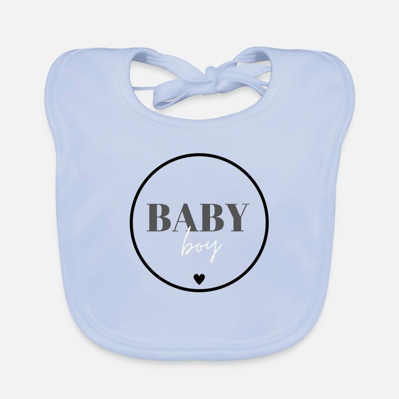 Baby Boy - Plain Black White Organic Baby Bibs