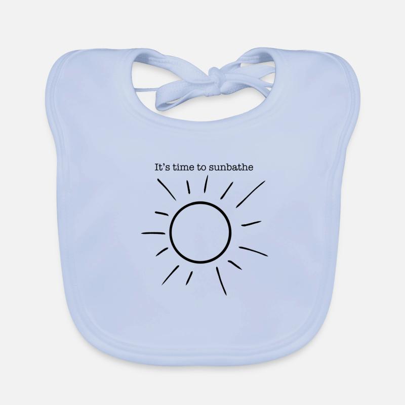 C’est l’heure de bronzer. Il est temps de profiter du soleil. Bavoir bio Bébé