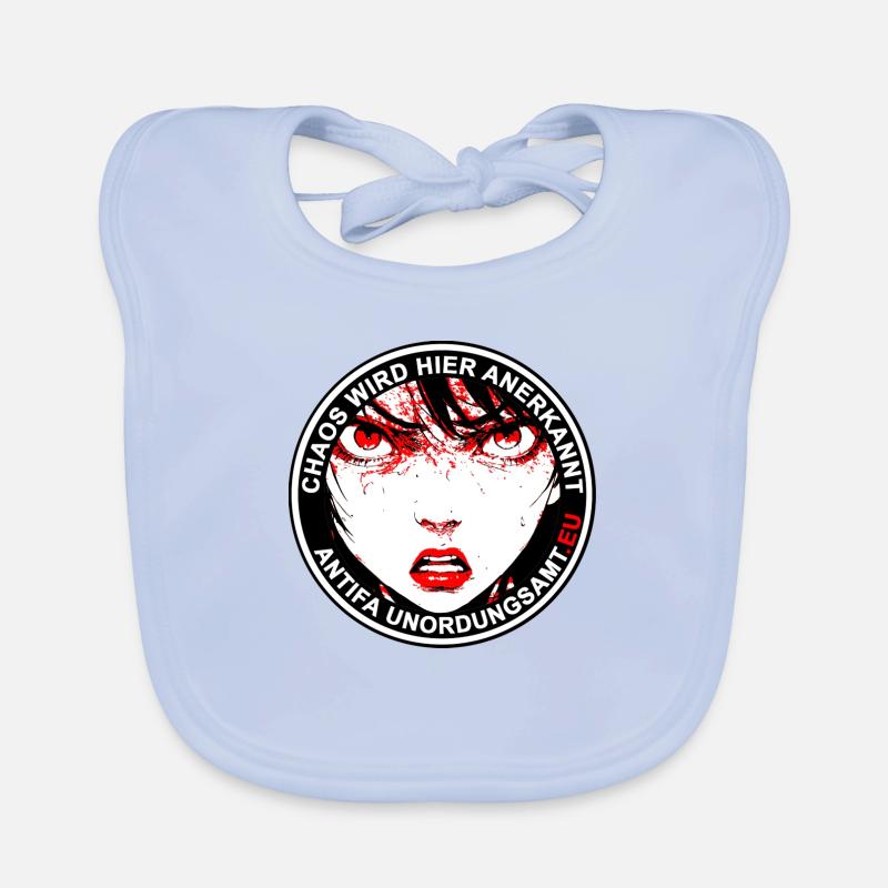Antifa Unordnungsamt - Baby Bio-Lätzchen - sky Blue