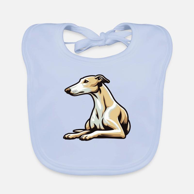 Windhund Baby Bio-Lätzchen