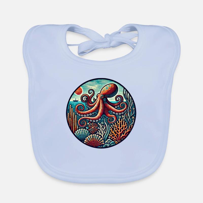 Krake Baby Bio-Lätzchen