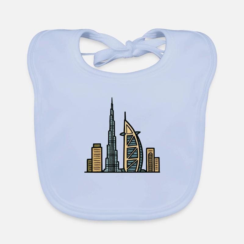 dubai skyline Baby Bio-Lätzchen