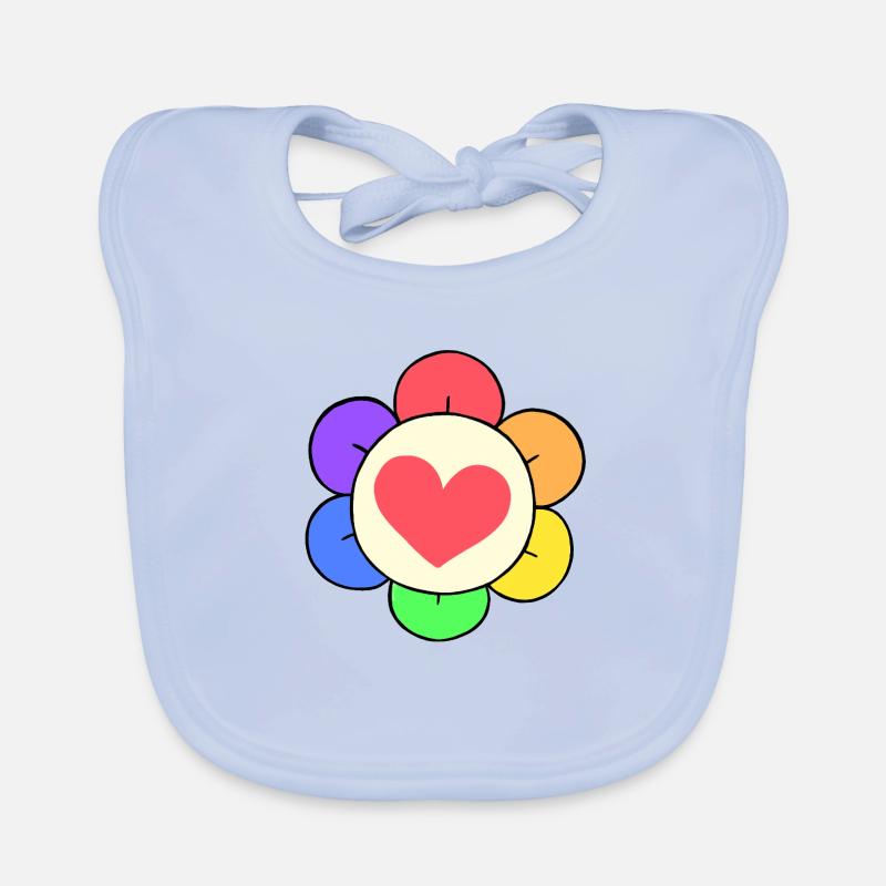 Dandy Fleur Arc-en-ciel Bavoir bio Bébé
