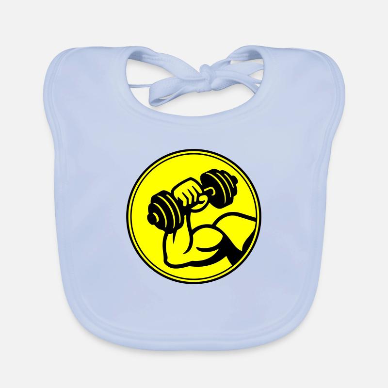 Muscles des haltères Bavoir bio Bébé