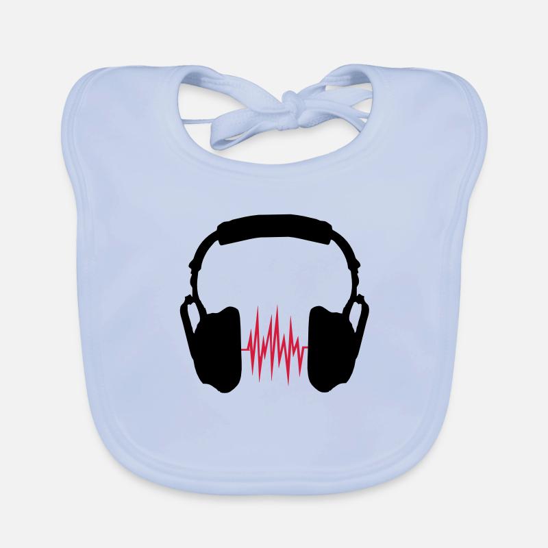 headphones Organic Baby Bibs