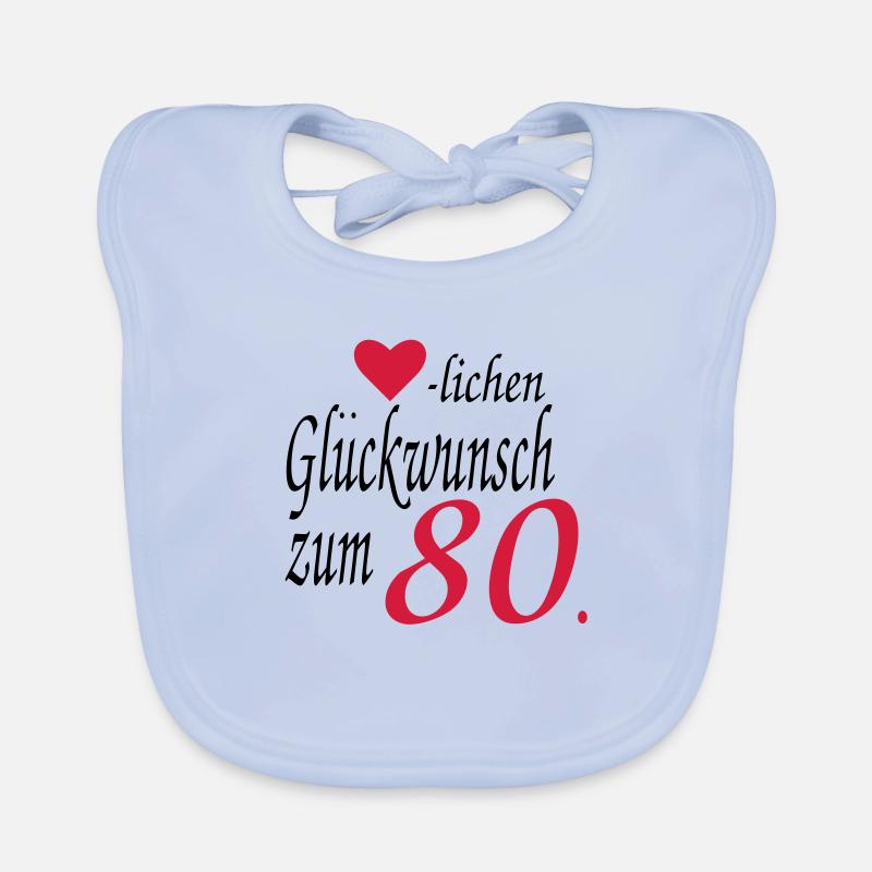 80e anniversaire Bavoir bio Bébé