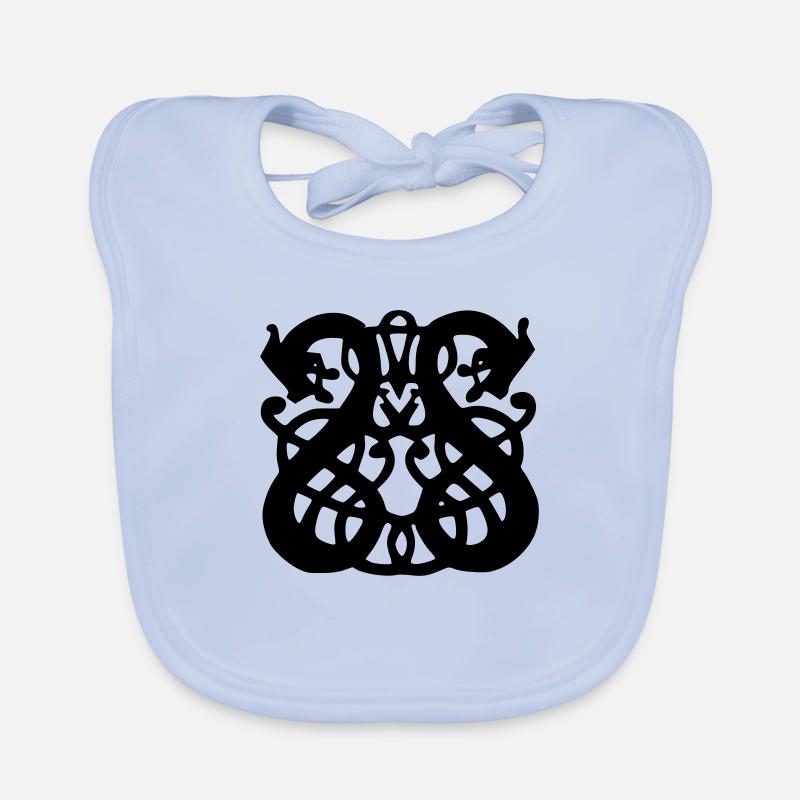 Wikinger - Baby Bio-Lätzchen - sky Blue