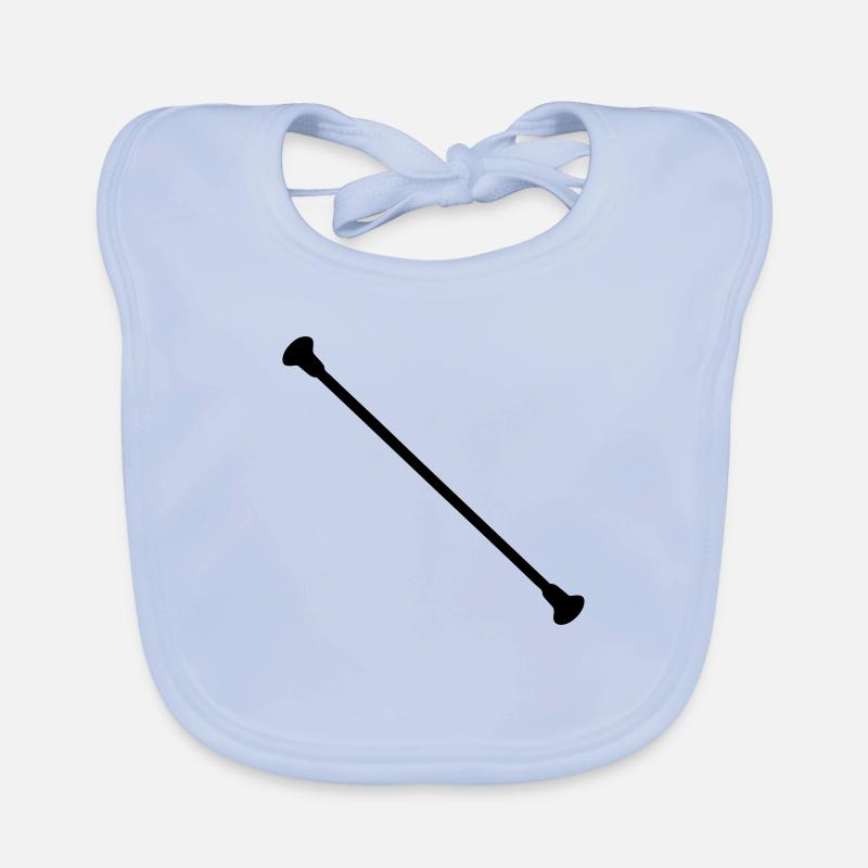 baton de twirling Twirling bâton - Bavoir bio Bébé - bleu ciel