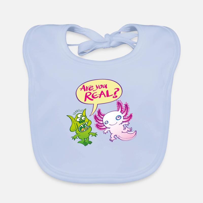 Alien surpris se demande si l'axolotl est réel Bavoir bio Bébé