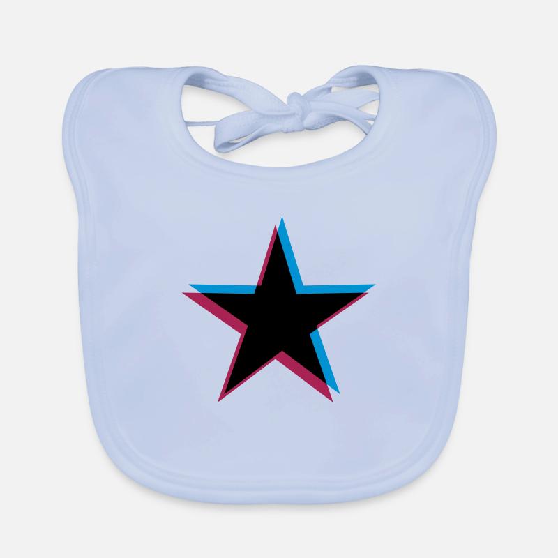Star 3D effect Organic Baby Bibs