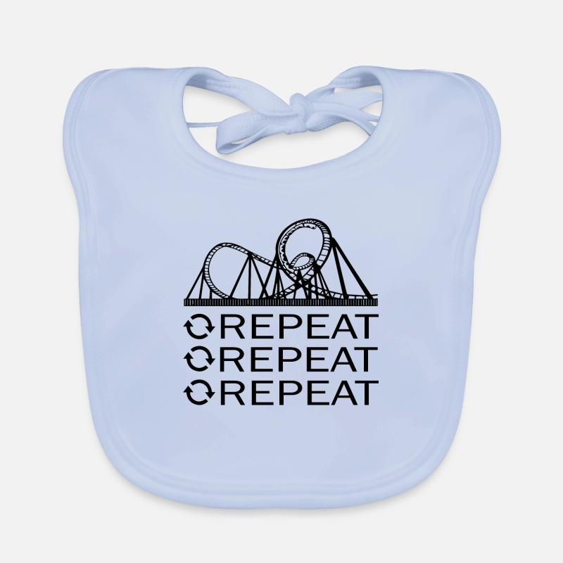 Rollercoaster Achterbahn Baby Bio-Lätzchen