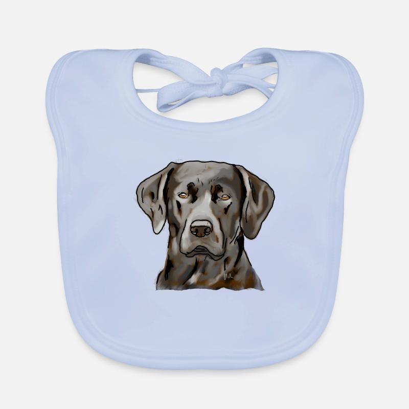 Labrador - Baby Bio-Lätzchen - sky Blue