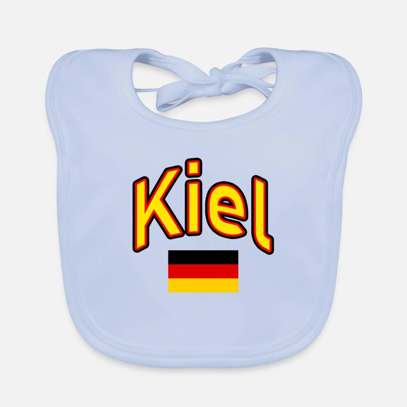 Kiel Germany Flag Organic Baby Bibs