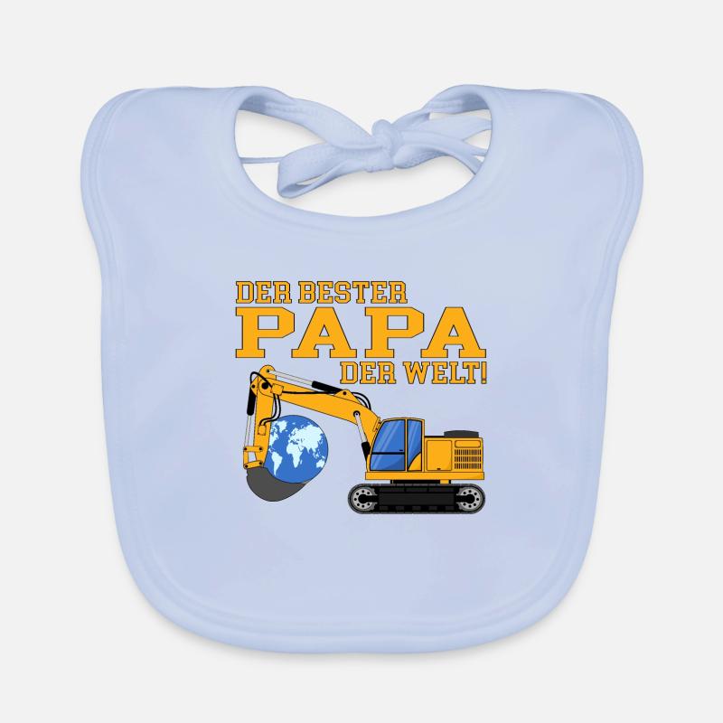 Bagger der beste Papa der Welt Baby Bio-Lätzchen