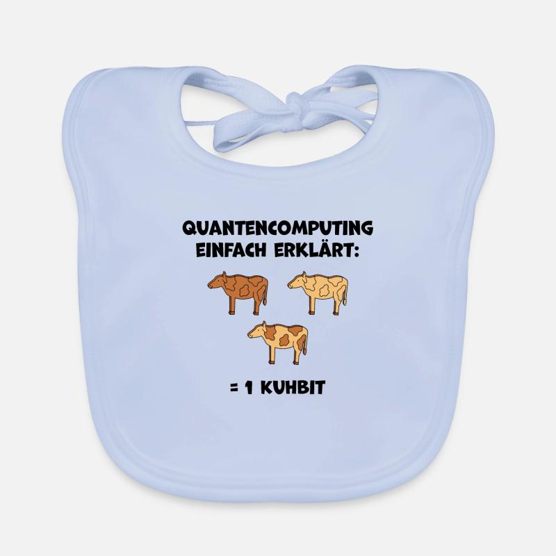 Quantencomputing mit Kühen Lustig Geschenk Kuhbit Baby Bio-Lätzchen