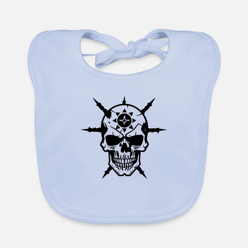 Skull Punk Art Bavoir bio Bébé
