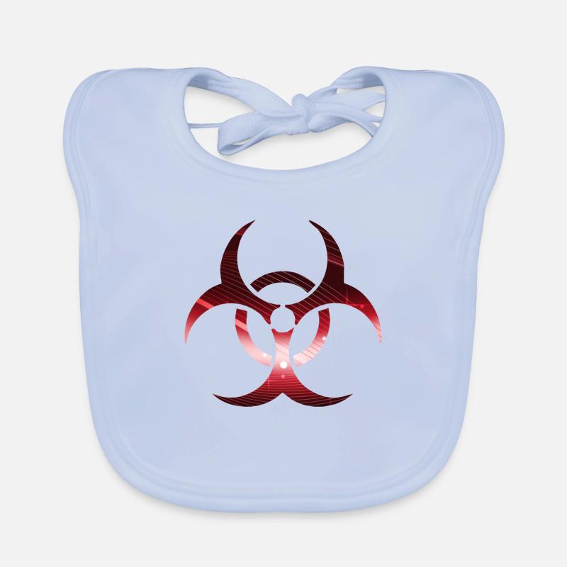 Biohazard rot - Baby Bio-Lätzchen - sky Blue