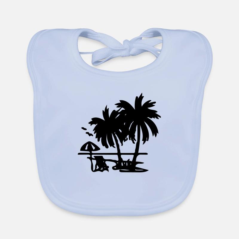 Palm tree Organic Baby Bibs